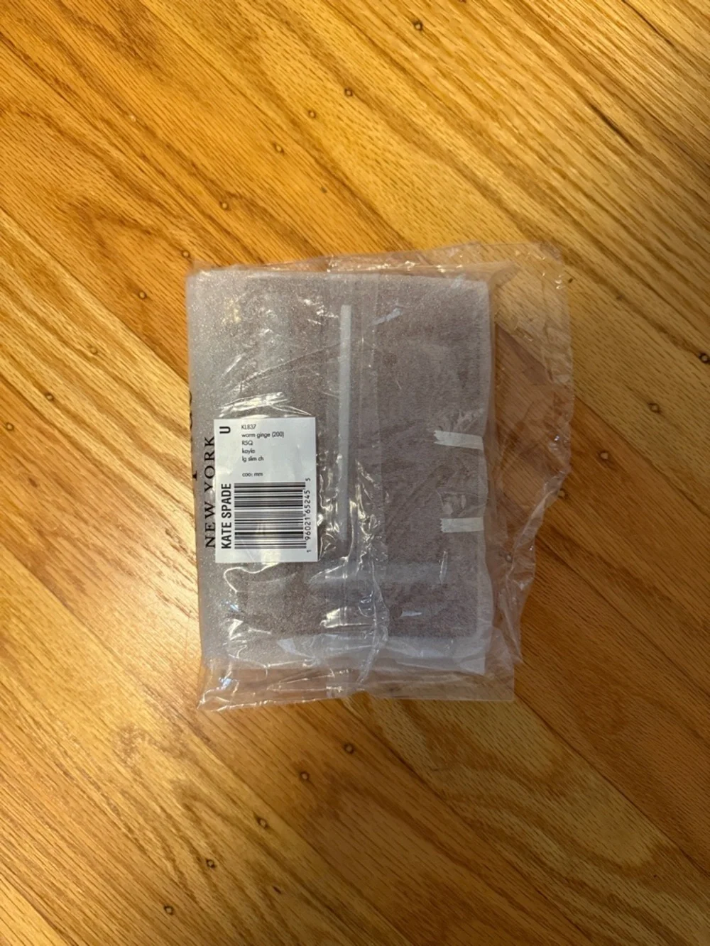 kate spade Cognac Pebbled Leather Card Case with Gold Spade - Picture 6 of 6